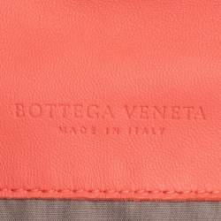 Pre Owned Bottega Veneta Orange Intrecciato Leather Tote