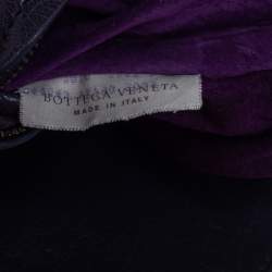 Pre Owned Bottega Veneta Purple Intrecciato Leather Tina Top Handle Bag