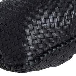Bottega Veneta Black Intrecciato Leather Large Veneta Hobo