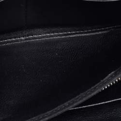 Pre Owned Bottega Veneta Black Intrecciato Leather Flap Continental Wallet