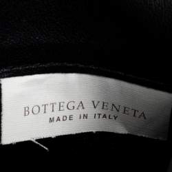 Pre Owned Bottega Veneta Black Intrecciato Leather Flap Continental Wallet