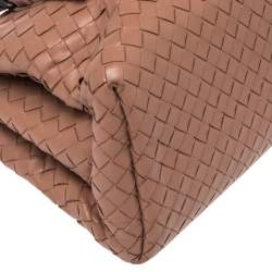  Bottega Veneta Beige Intrecciato Leather Mini Roma Tote