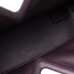 Pre Owned Bottega Veneta Plum Leather The Triangle Shoulder Bag