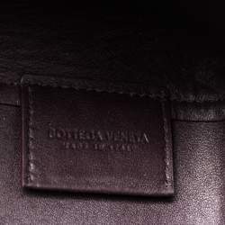 Pre Owned Bottega Veneta Plum Leather The Triangle Shoulder Bag