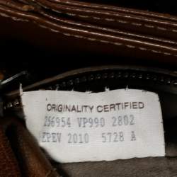 Pre Owned حقيبة يد توتس بوتيغا فينيتا روما لافورازيوني جلد انترشياتو بني متوسطة إصدار محدود