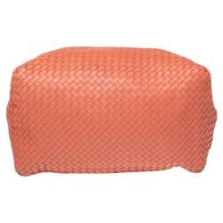 مملوكة مسبقًا Bottega Veneta Coral Pink Intrecciato Leather Large Cesta Tote