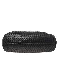 Pre Owned Bottega Veneta Black Intrecciato Leather Hobo