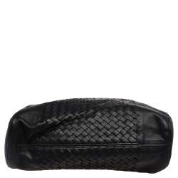 Pre Owned Bottega Veneta Black Intrecciato Leather Tote