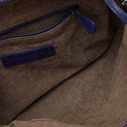 Pre Owned Bottega Veneta Purple Intrecciato  Leather Nodini Shoulder Bag