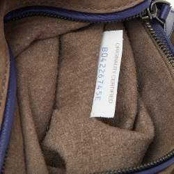 Pre Owned Bottega Veneta Purple Intrecciato  Leather Nodini Shoulder Bag
