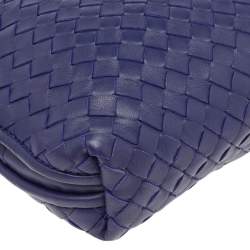 Pre Owned Bottega Veneta Purple Intrecciato  Leather Nodini Shoulder Bag