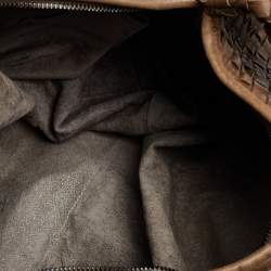 Pre Owned Bottega Veneta Ombre Intrecciato Leather Large Veneta Hobo