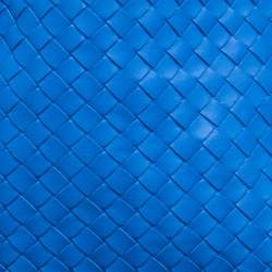 Bottega Veneta Blue Intrecciato Leather Medium Cesta Tote