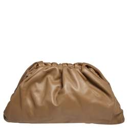 Pre Owned Bottega Veneta Brown Leather The Pouch Clutch