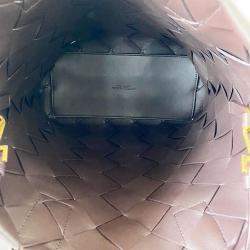 Pre Owned Bottega Veneta Burgundy Leather Maxi Cabat Tote Bag