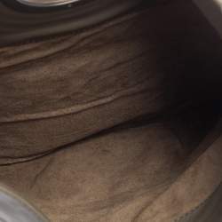 Pre Owned Bottega Veneta Olive Green Intrecciato Leather Twist Lock Clutch