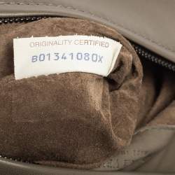 Pre Owned Bottega Veneta Olive Green Intrecciato Leather Twist Lock Clutch