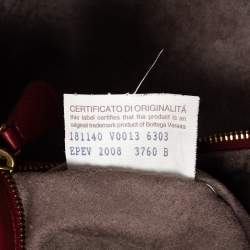 Pre Owned Bottega Veneta Red Intrecciato Leather Maxi Veneta Hobo 