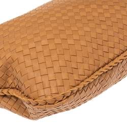 Pre Owned Bottega Veneta Beige Leather Intrecciato Large Veneta Hobo