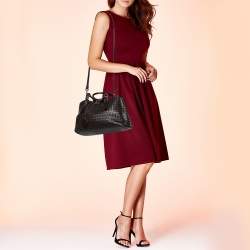 مملوكة مسبقًا Bottega Veneta Dark Brown Intrecciato Leather Small Roma Tote