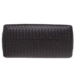 مملوكة مسبقًا Bottega Veneta Dark Brown Intrecciato Leather Small Roma Tote
