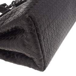 مملوكة مسبقًا Bottega Veneta Dark Brown Intrecciato Leather Small Roma Tote