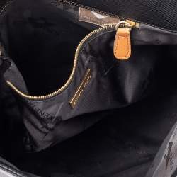 Pre Owned Bottega Veneta Black/Brown Textured Leather Vintage Tote