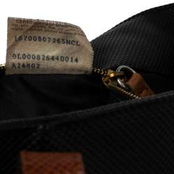 Pre Owned Bottega Veneta Black/Brown Textured Leather Vintage Tote