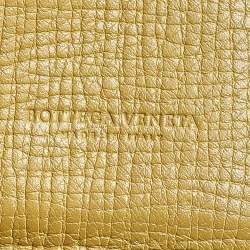 Pre Owned Bottega Veneta Mustard Leather Decorative Clasp Wallet