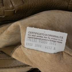 Pre Owned Bottega Veneta Beige Leather Tote