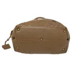 Pre Owned Bottega Veneta Beige Leather Tote