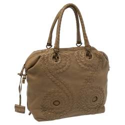 Pre Owned Bottega Veneta Beige Leather Tote