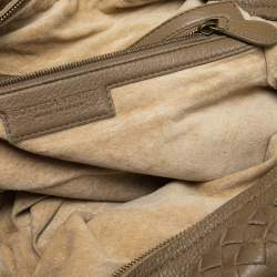 Pre Owned Bottega Veneta Beige Leather Tote