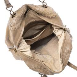 Pre Owned Bottega Veneta Beige Leather Tote