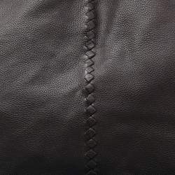 Pre Owned Bottega Veneta Brown Leather Intrecciato Shoulder Bag