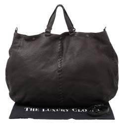 Pre Owned Bottega Veneta Brown Leather Intrecciato Shoulder Bag