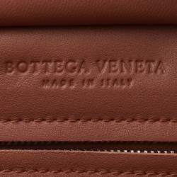Pre Owned حقيبة  بوتيغا فينيتا موناكو جلد ثعبان وجلد إنترشياتو بني