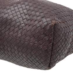 Pre Owned Bottega Veneta Brown Intrecciato Leather Medium New Ball Hobo 