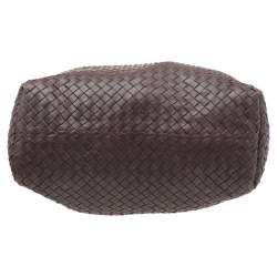 Pre Owned Bottega Veneta Brown Intrecciato Leather Medium New Ball Hobo 