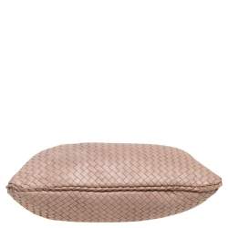Pre Owned Bottega Veneta Beige Intrecciato Leather Medium Veneta Hobo