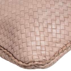 Pre Owned Bottega Veneta Beige Intrecciato Leather Medium Veneta Hobo