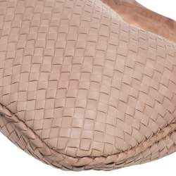 Pre Owned Bottega Veneta Beige Intrecciato Leather Medium Veneta Hobo