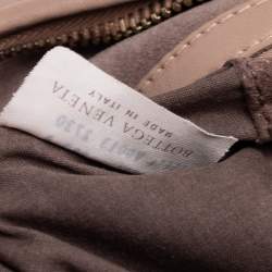 Pre Owned Bottega Veneta Beige Intrecciato Leather Medium Veneta Hobo