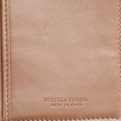 Pre Owned Bottega Veneta Brown Intrecciato Leather Wallet