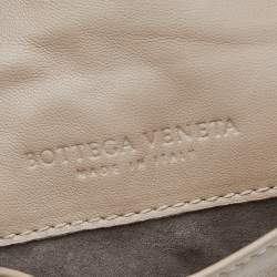 Pre Owned حقيبة كروس بوتيغا فينيتا جلد إنترشياتو بيج بقلاب وسلسلة