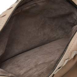 Pre Owned حقيبة كروس بوتيغا فينيتا جلد إنترشياتو بيج بقلاب وسلسلة