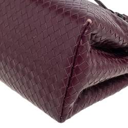 مملوكة مسبقًا Bottega Veneta Burgundy Intrecciato Leather Small Roma Tote