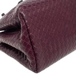 مملوكة مسبقًا Bottega Veneta Burgundy Intrecciato Leather Small Roma Tote