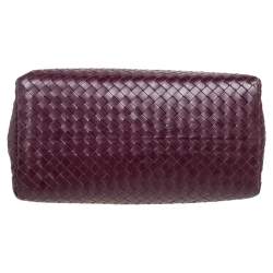 مملوكة مسبقًا Bottega Veneta Burgundy Intrecciato Leather Small Roma Tote