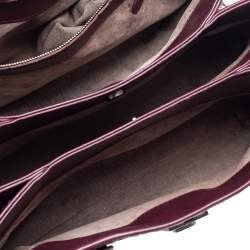 مملوكة مسبقًا Bottega Veneta Burgundy Intrecciato Leather Small Roma Tote